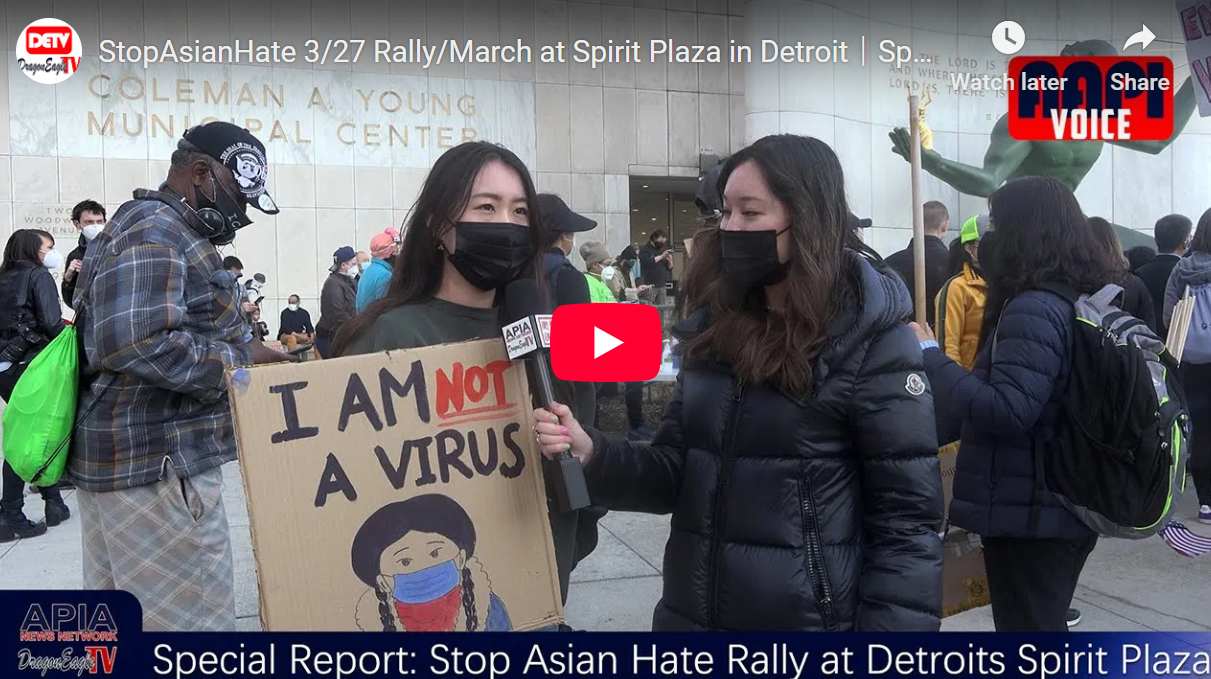 StopAsianHate 3.27 Rally March at Spirit Plaza in Detroit