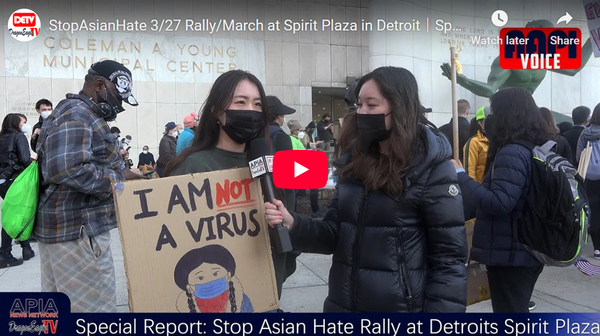 StopAsianHate 3.27 Rally March at Spirit Plaza in Detroit
